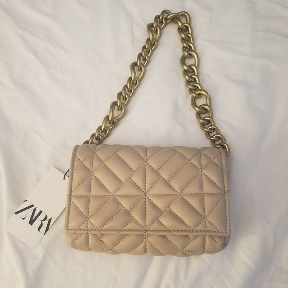 ZARA Handbags - QUILTED CHAIN STRAP SHOULDER BAG